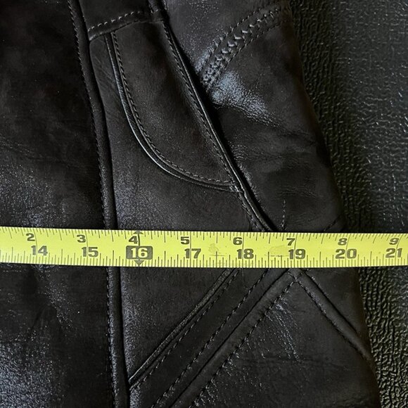 Women’s Real Shearling Hooded Coat sz S Penny Lane Jacket Patchwork Mob Wife - Picture 10 of 12